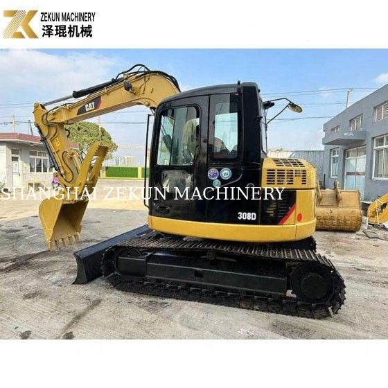 Utilisé 8 tonnes CAT 308 Excavateur à rampe 308D mini-bagger avec des performances excellentes