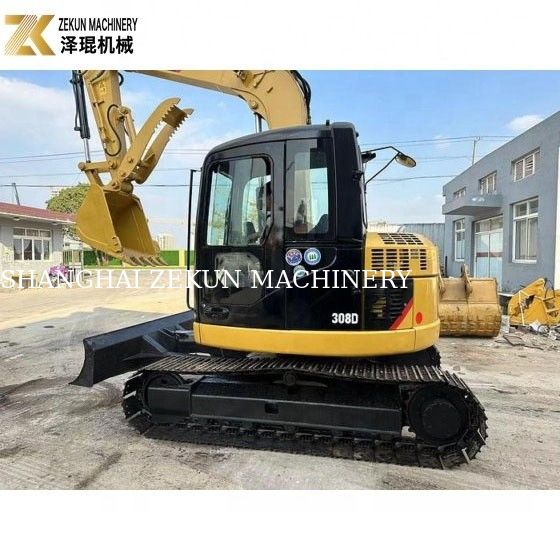 Utilisé 8 tonnes CAT 308 Excavateur à rampe 308D mini-bagger avec des performances excellentes