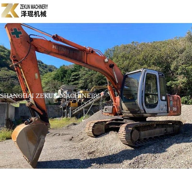 Couleur d'origine 12 tonnes d'excavatrice utilisée Hitachi EX 120 EX120-5 avec moteur ISUZU de 60,5 kW