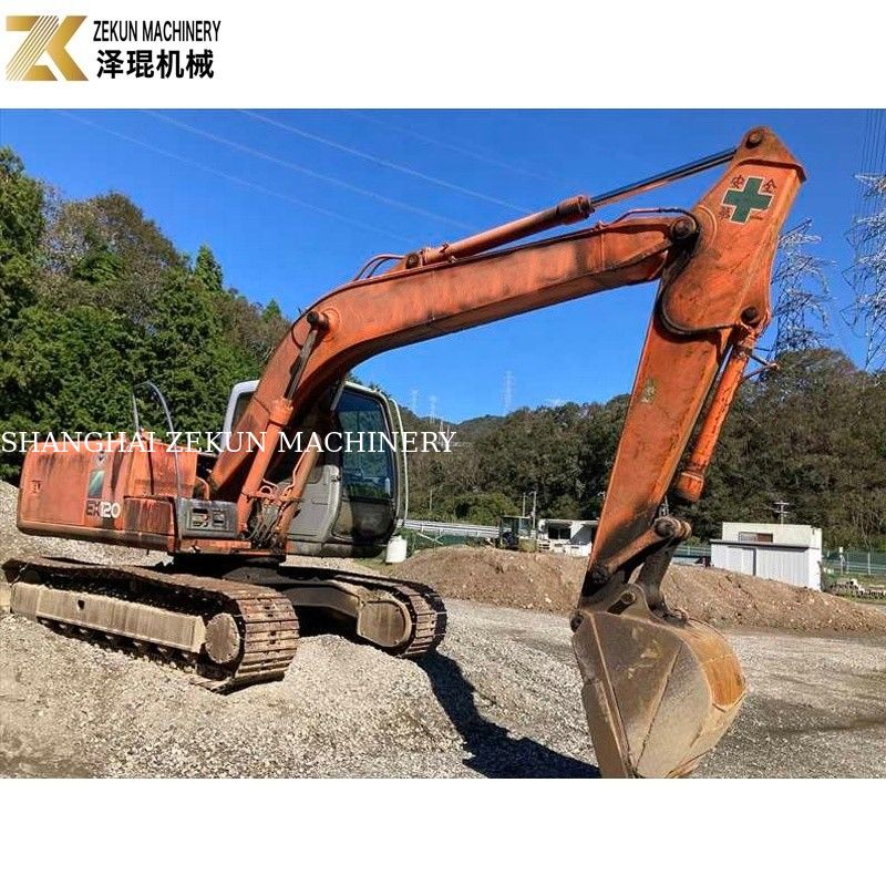 Couleur d'origine 12 tonnes d'excavatrice utilisée Hitachi EX 120 EX120-5 avec moteur ISUZU de 60,5 kW