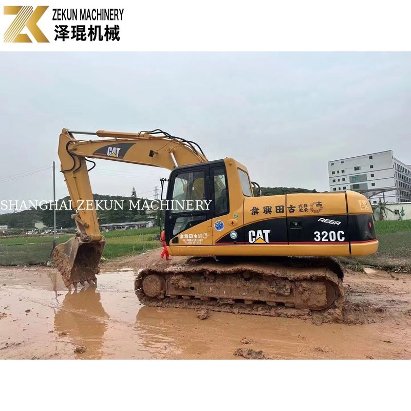110KW Équipement lourd utilisé CAT320 Excavateur Caterpillar 320C Heures de travail 4001-6000