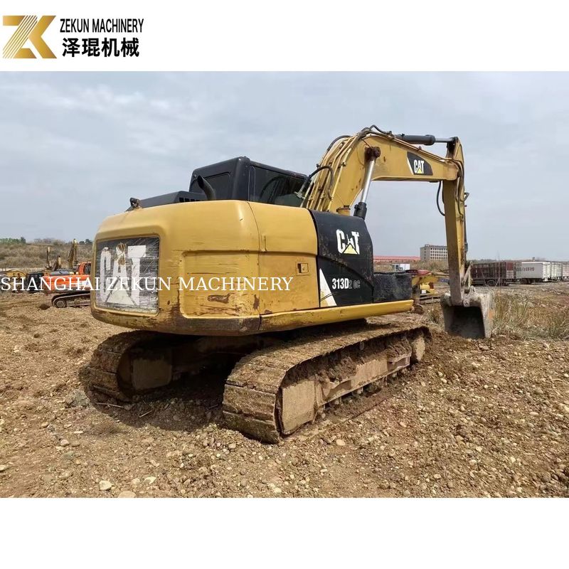 Excavatrice Cat 313 d'occasion de 13 tonnes Équipement de construction routière de 0,65 m3 de capacité de seau