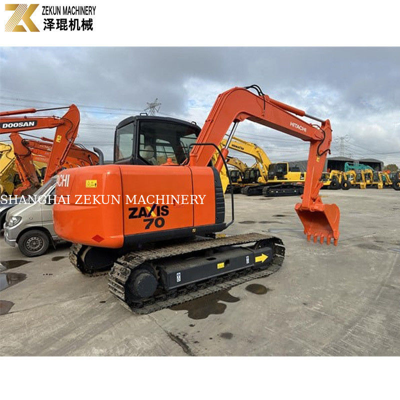 Excavateur Hitachi ZX70 d'occasion avec moteur ISUZU et pompe hydraulique originale au Japon