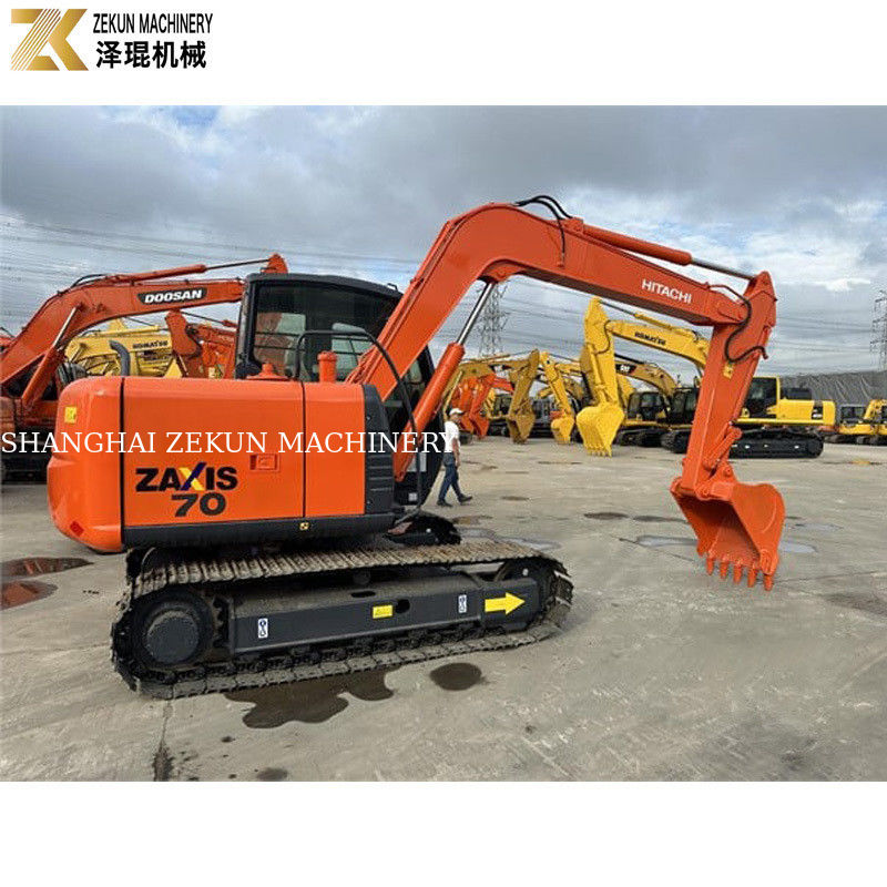 Excavateur Hitachi ZX70 d'occasion avec moteur ISUZU et pompe hydraulique originale au Japon