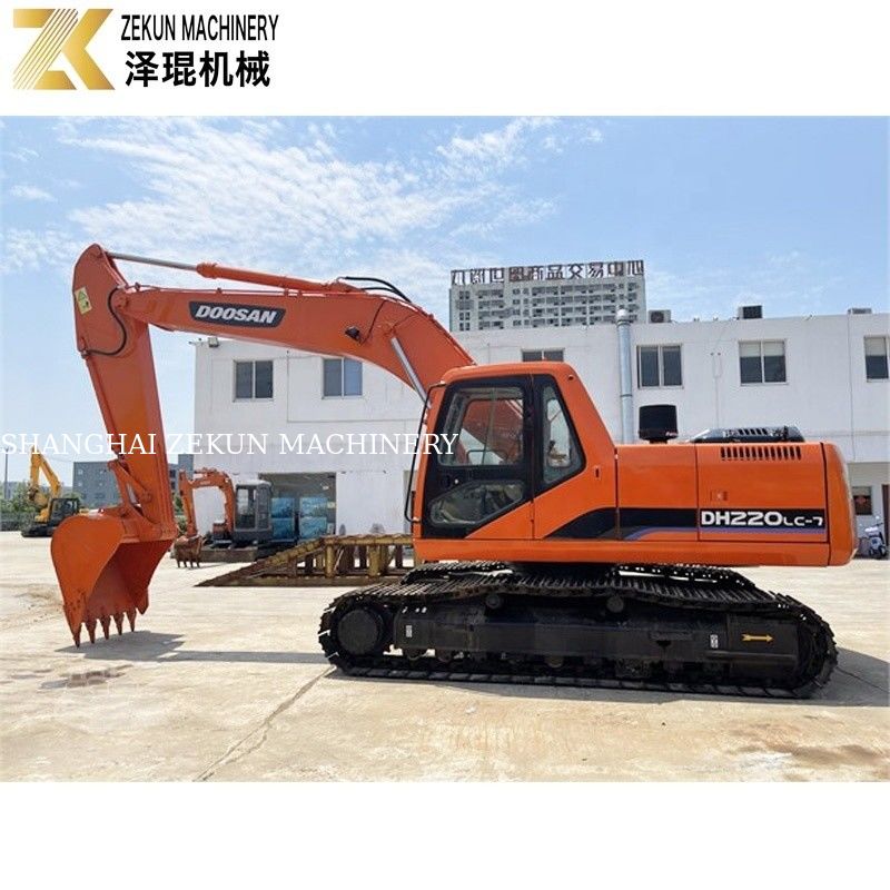 Excavateur de terre d'occasion de 22 tonnes Doosan 220 Excavateur DH220LC-7 Moteur 21400 K