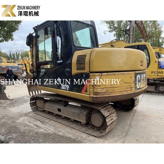 41.5KW Excavateur Cat 307 d'occasion 7 tonnes Excavateur à rampe d'occasion Construction