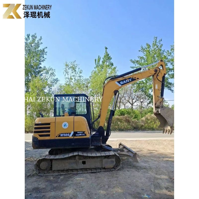Peinture originale utilisée Sany SY55C-9 Excavator 5,5 tonnes Poids de fonctionnement
