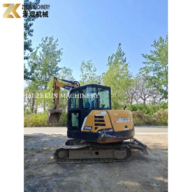 Peinture originale utilisée Sany SY55C-9 Excavator 5,5 tonnes Poids de fonctionnement