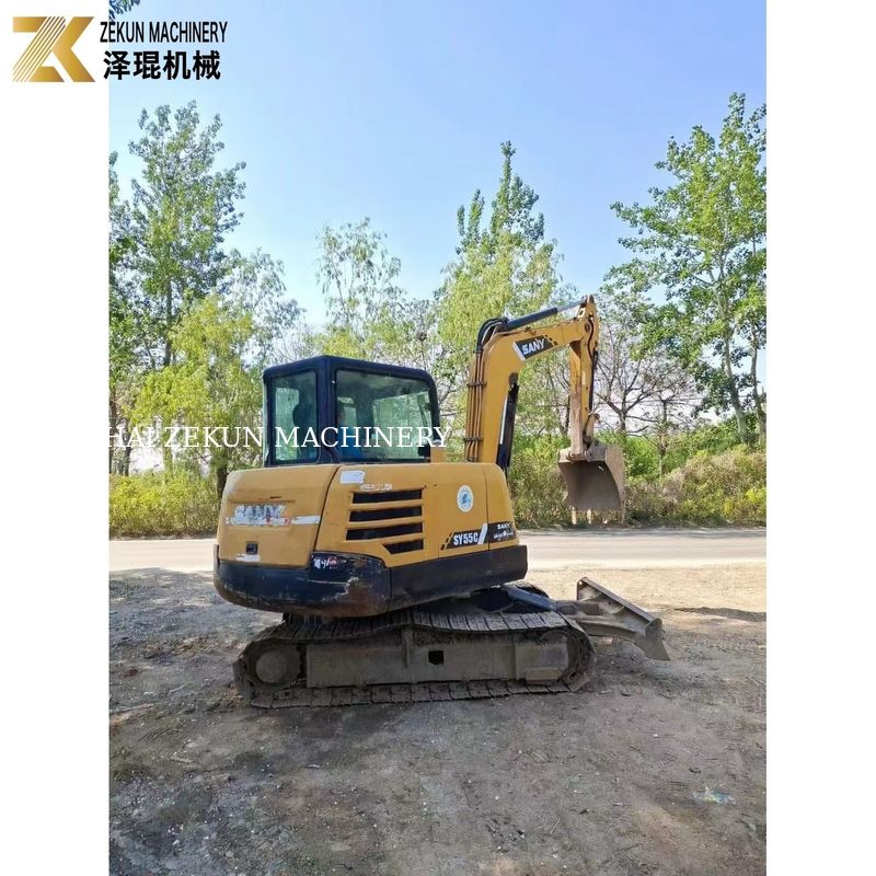 Peinture originale utilisée Sany SY55C-9 Excavator 5,5 tonnes Poids de fonctionnement