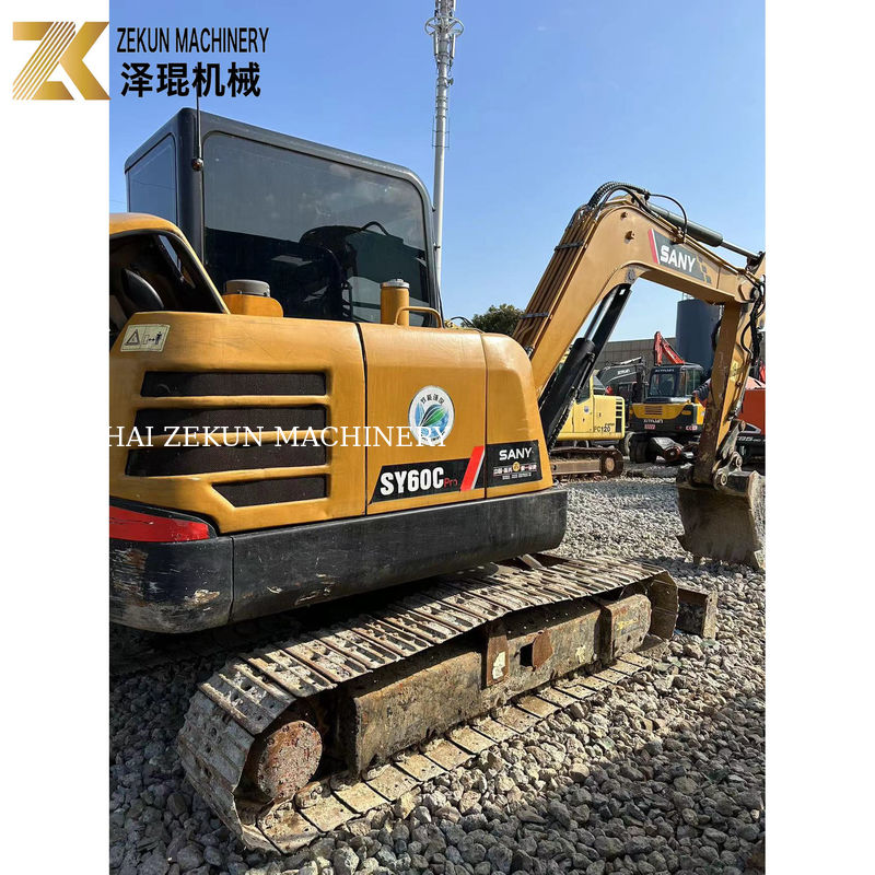 SANY SY60C Pro 6 Tonnes Excavateur à rouleaux d'occasion 36KW Puissance Excavateurs d'occasion