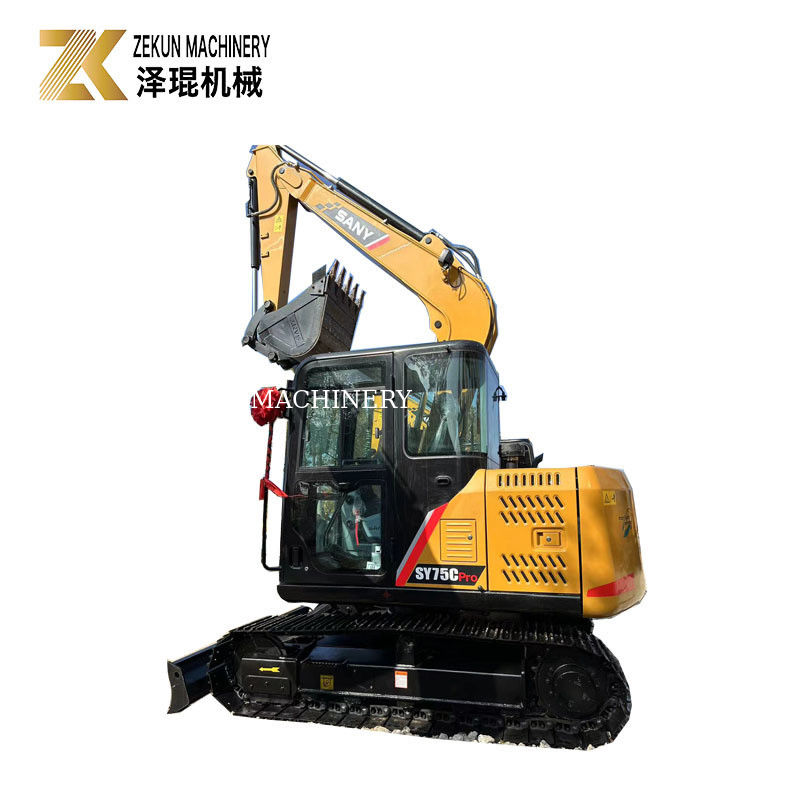 Sany SY75C Pro mini creuseuse à rouleaux de 7,5 tonnes avec moteur ISUZU