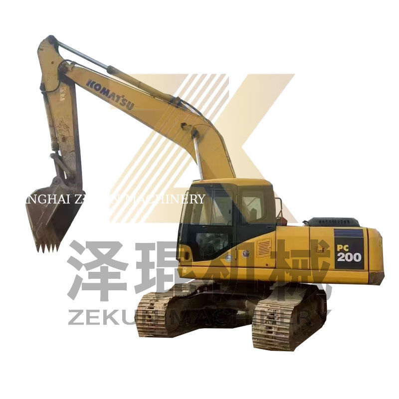 0.8m3 Capacité du seau Excavatrice utilisée Komatsu PC200-7 avec autre cylindre hydraulique