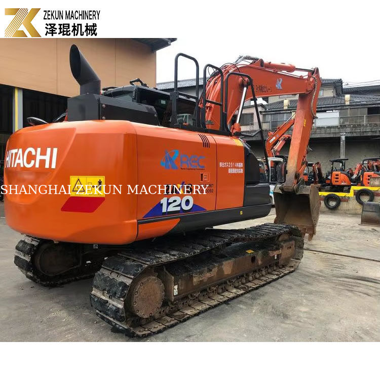 Excavateur Hitachi ZX120-6 avec pompe hydraulique d'origine et poids de fonctionnement de 12 tonnes