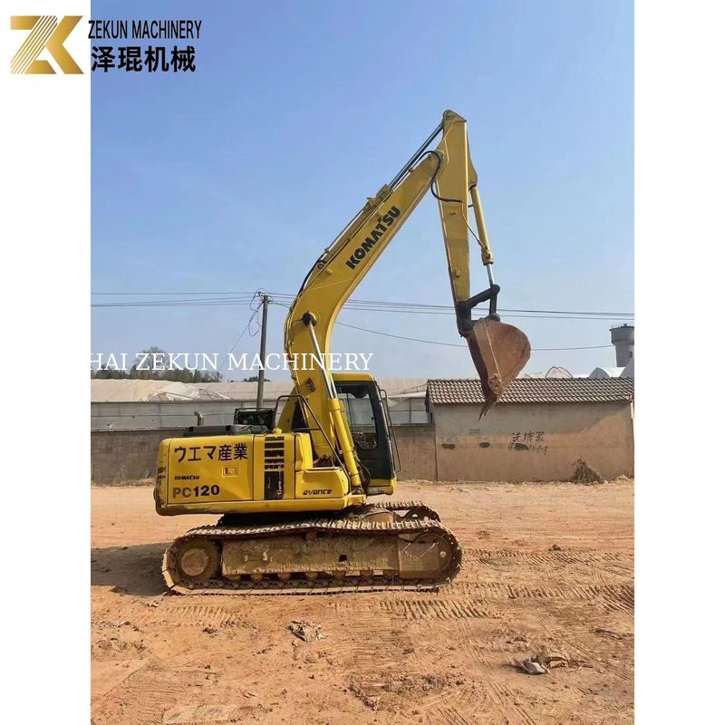 Excavateur à moteur diesel Komatsu de 12 tonnes PC120 adapté aux travaux de creusement lourds