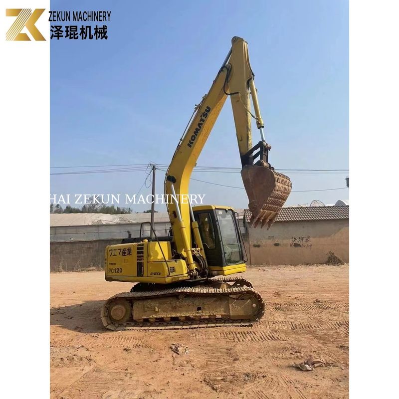 Excavateur à moteur diesel Komatsu de 12 tonnes PC120 adapté aux travaux de creusement lourds