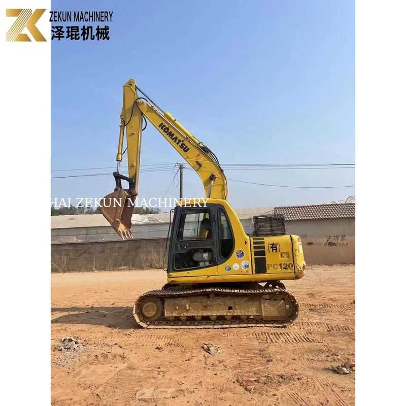 Excavateur à moteur diesel Komatsu de 12 tonnes PC120 adapté aux travaux de creusement lourds