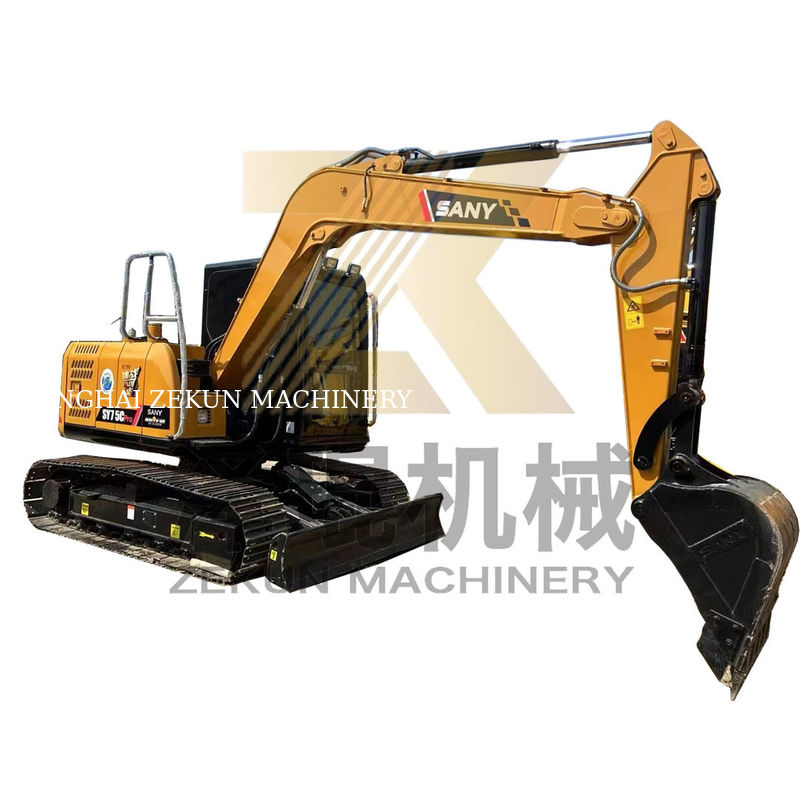 Une excavatrice Sany 75C Pro utilisée à basse heure, poids de 7500 kg.