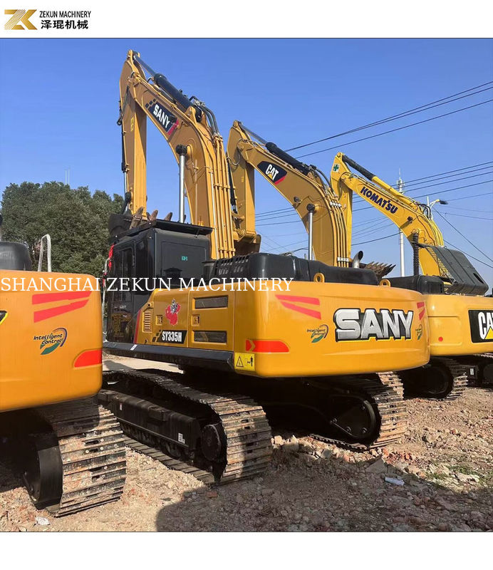 Excavateur Sany 335 d'origine utilisée avec moteur Sany Poids de la machine 35000 kg