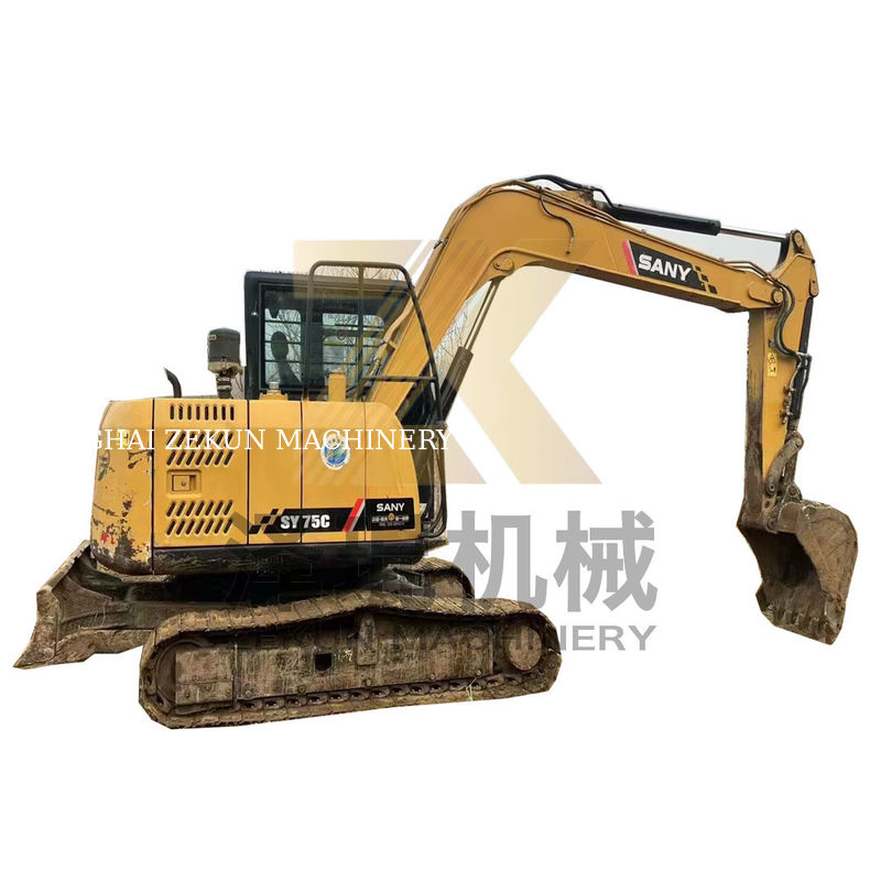 2020 Sany SY75C Excavateur à rouleaux d'occasion avec une capacité de seau de 0,28 m3 à Shanghai