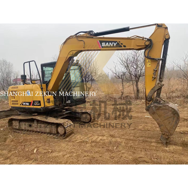 2020 Sany SY75C Excavateur à rouleaux d'occasion avec une capacité de seau de 0,28 m3 à Shanghai