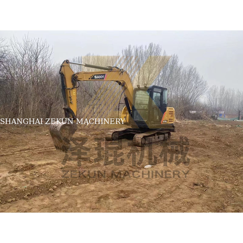 2020 Sany SY75C Excavateur à rouleaux d'occasion avec une capacité de seau de 0,28 m3 à Shanghai