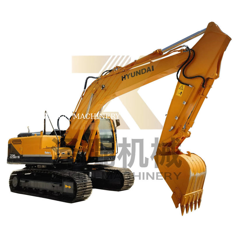 Excavateur Hyundai 220 220-9 d'origine coréenne d'occasion de 2019 avec une masse opérationnelle de 22 tonnes