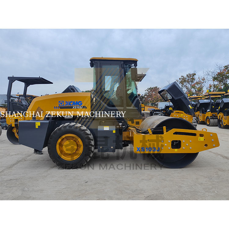 Utilisé XCMG XS103J Roller 10T tambour unique étape III travail sur route