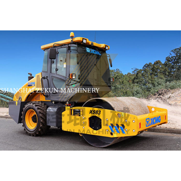 8 tonnes XCMG XS83PD rouleau à tambour hydraulique EU Stage T4F équipement