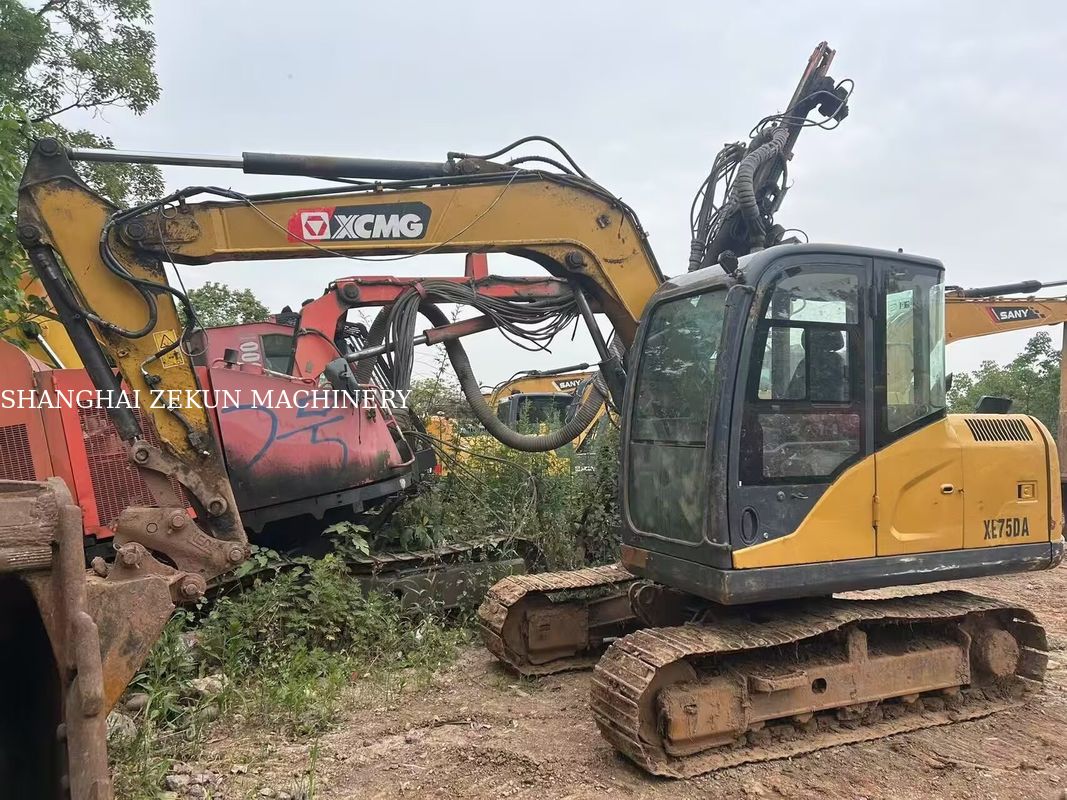 2021 XCMG XE75DA Excavateur hydraulique à rampe de classe 7,5 tonnes avec disjoncteur et accrochage