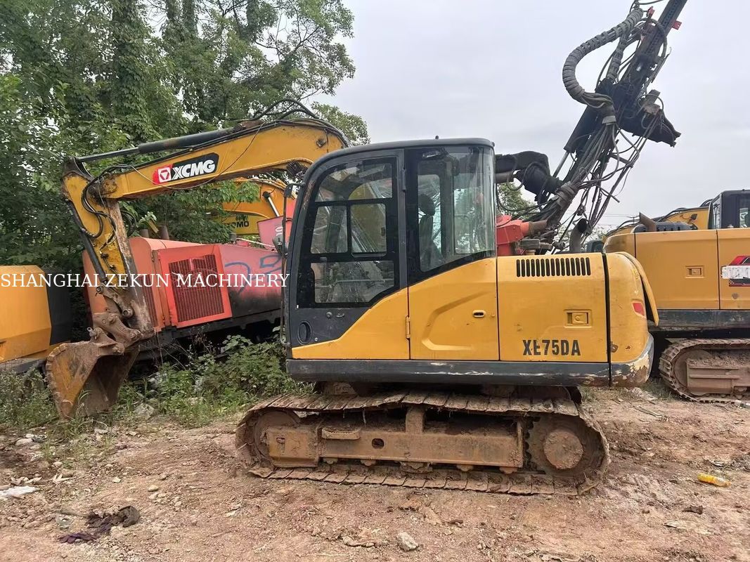 2021 XCMG XE75DA Excavateur hydraulique à rampe de classe 7,5 tonnes avec disjoncteur et accrochage