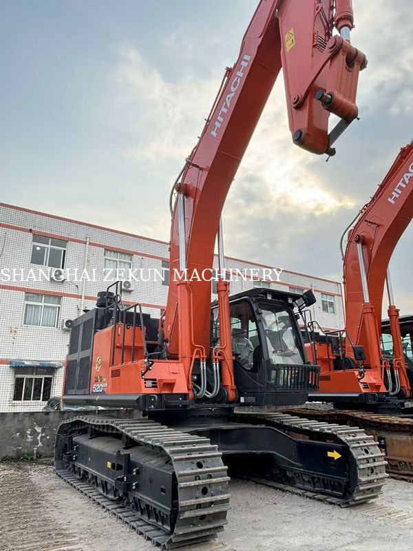 2024 Hitachi ZX520LCH Excavator Max Reach au niveau du sol 12 déplacement 15,68 L pour le prochain projet