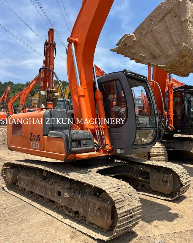 Hitachi ZX120-6 Excavateur 14165h pour les besoins commerciaux Capacité du réservoir de carburant 240 L Pression hydraulique 34,3 MPa